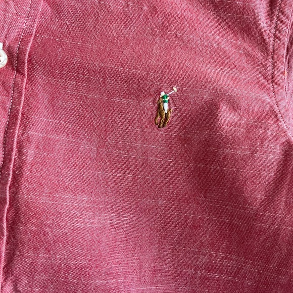 Ralph Lauren Shirt Boys M 10 12 Button Up Classic Short Sleeve Cotton - Picture 2 of 5